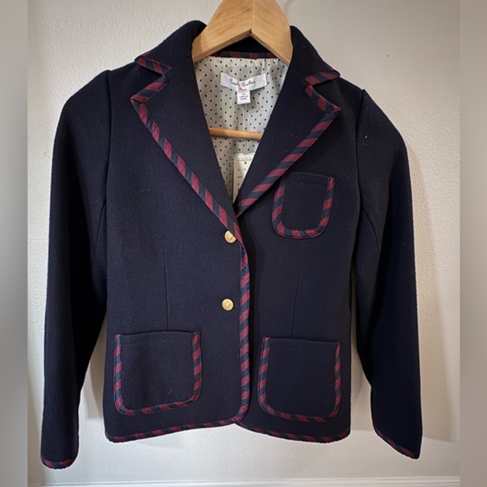 NWT Brooks Brothers Girls size 10 school blazer Harry Potter vibes Navy/maroon